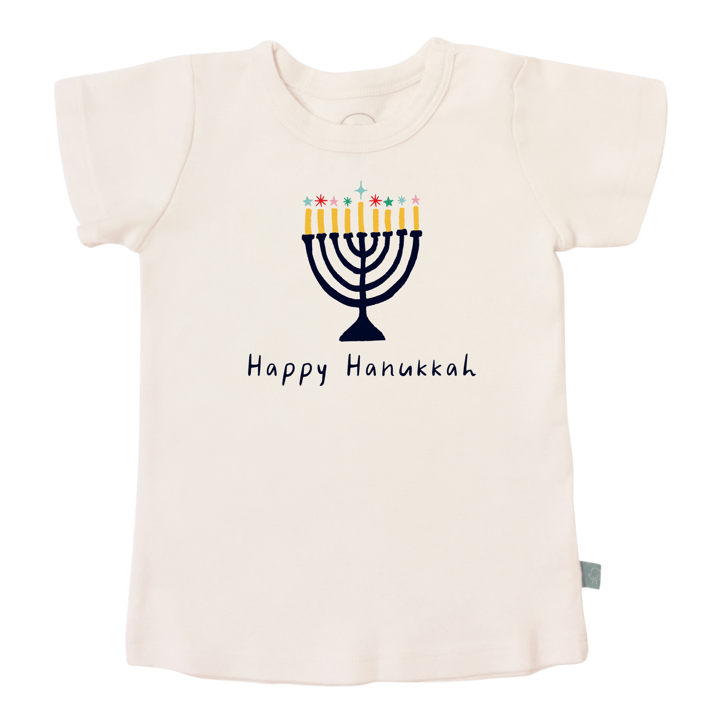 Baby graphic tee | happy hanukkah finn + emma