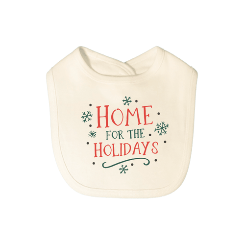 Baby graphic bib | home for the holidays finn + emma