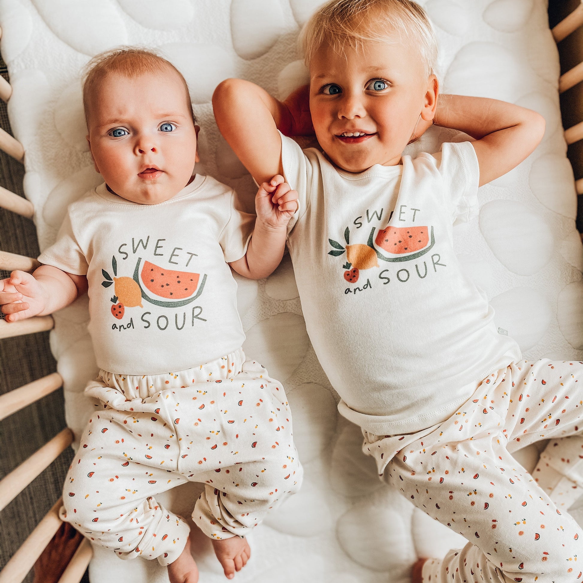 Baby short sleeve pajama set | sweet and sour finn + emma