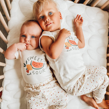 Baby short sleeve pajama set | sweet and sour finn + emma