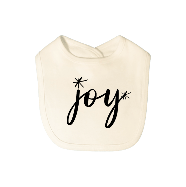 Baby graphic bib | joy black finn + emma