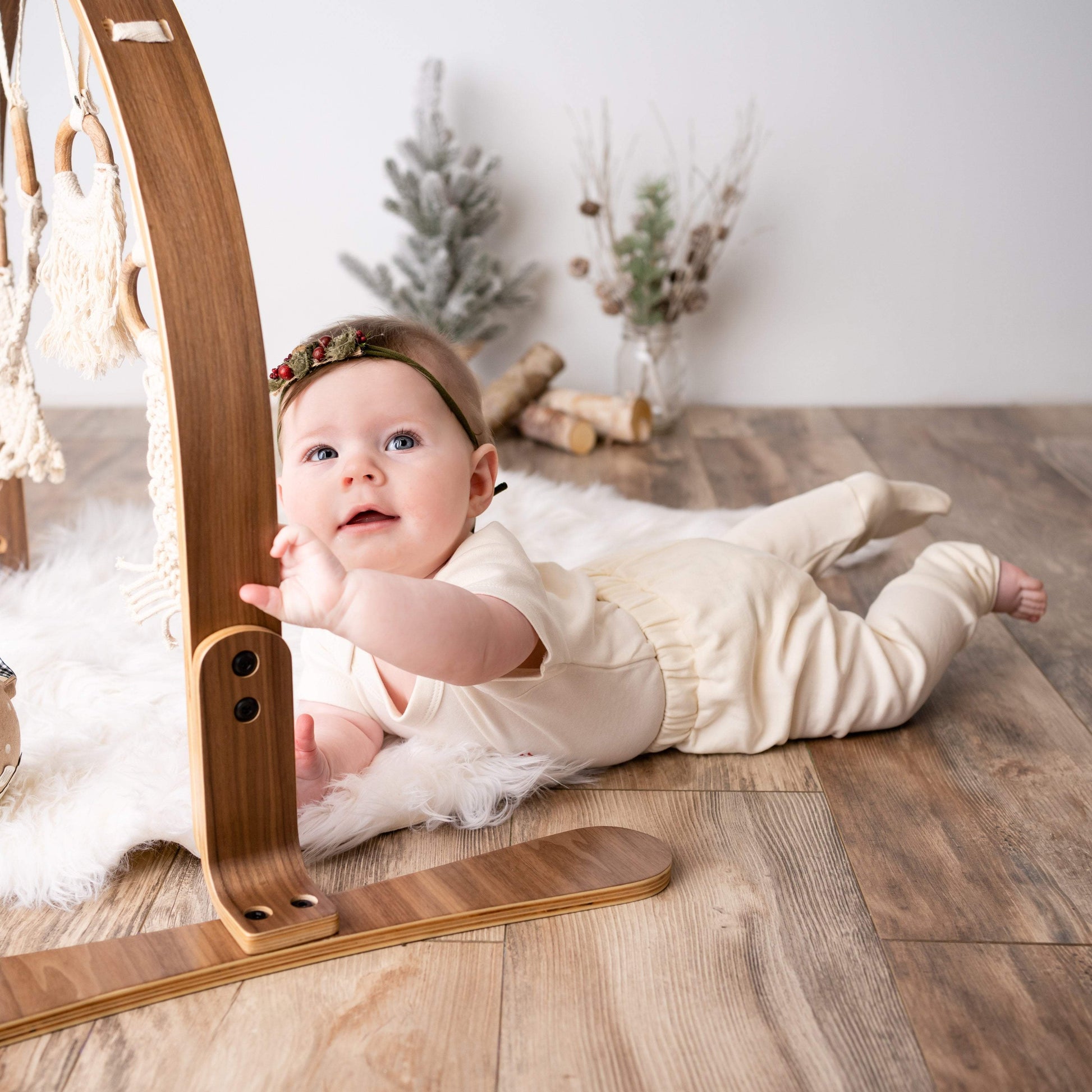 Baby 2 pc. pants set | ivory & heather grey finn + emma