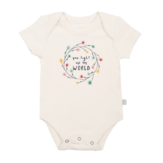 Baby graphic bodysuit | light up my world finn + emma