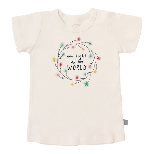 Baby graphic tee | light up my world finn + emma