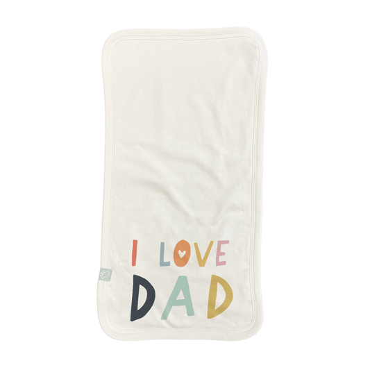 Baby burp cloth | love dad finn + emma