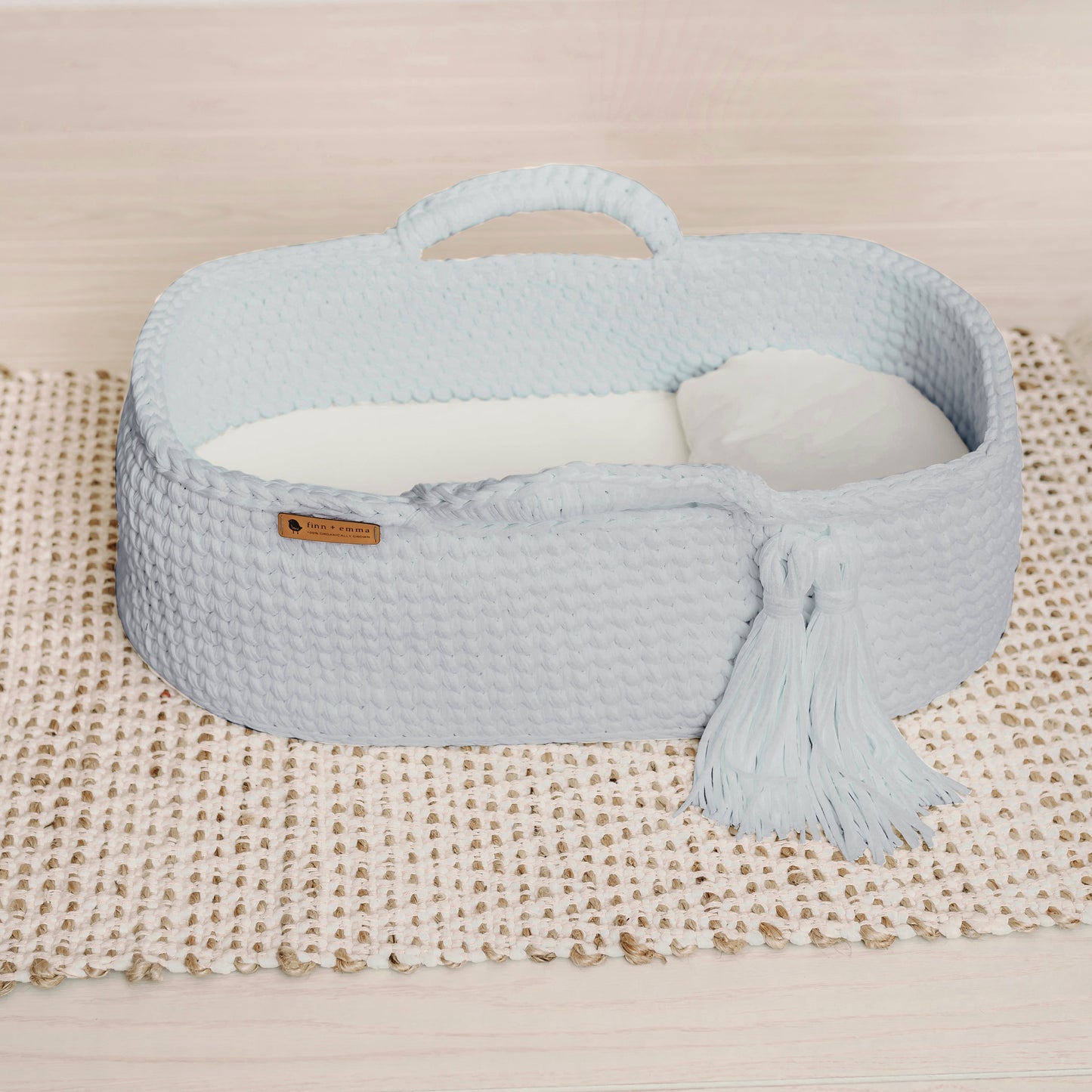 Baby Carry Cot | Light Blue Finn + Emma