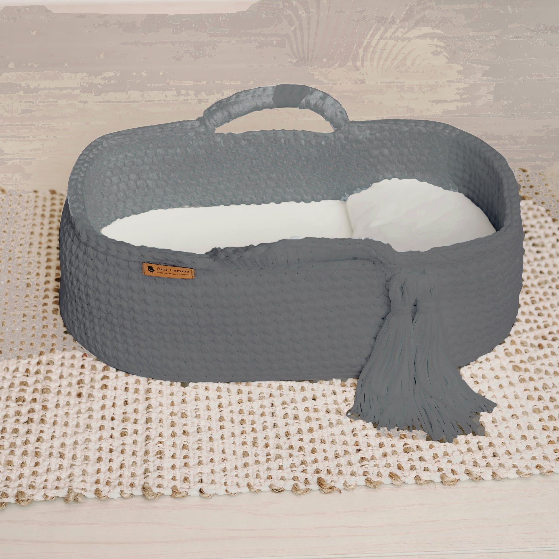 Baby Carry Cot | Charcoal Finn + Emma