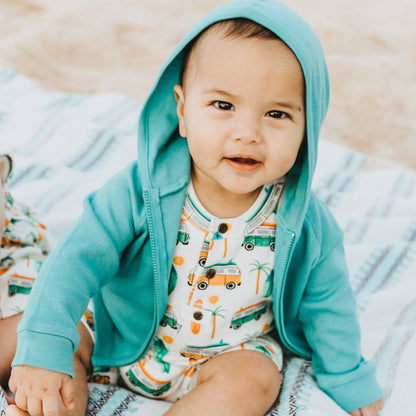 Baby hoodie | vintage aqua finn + emma