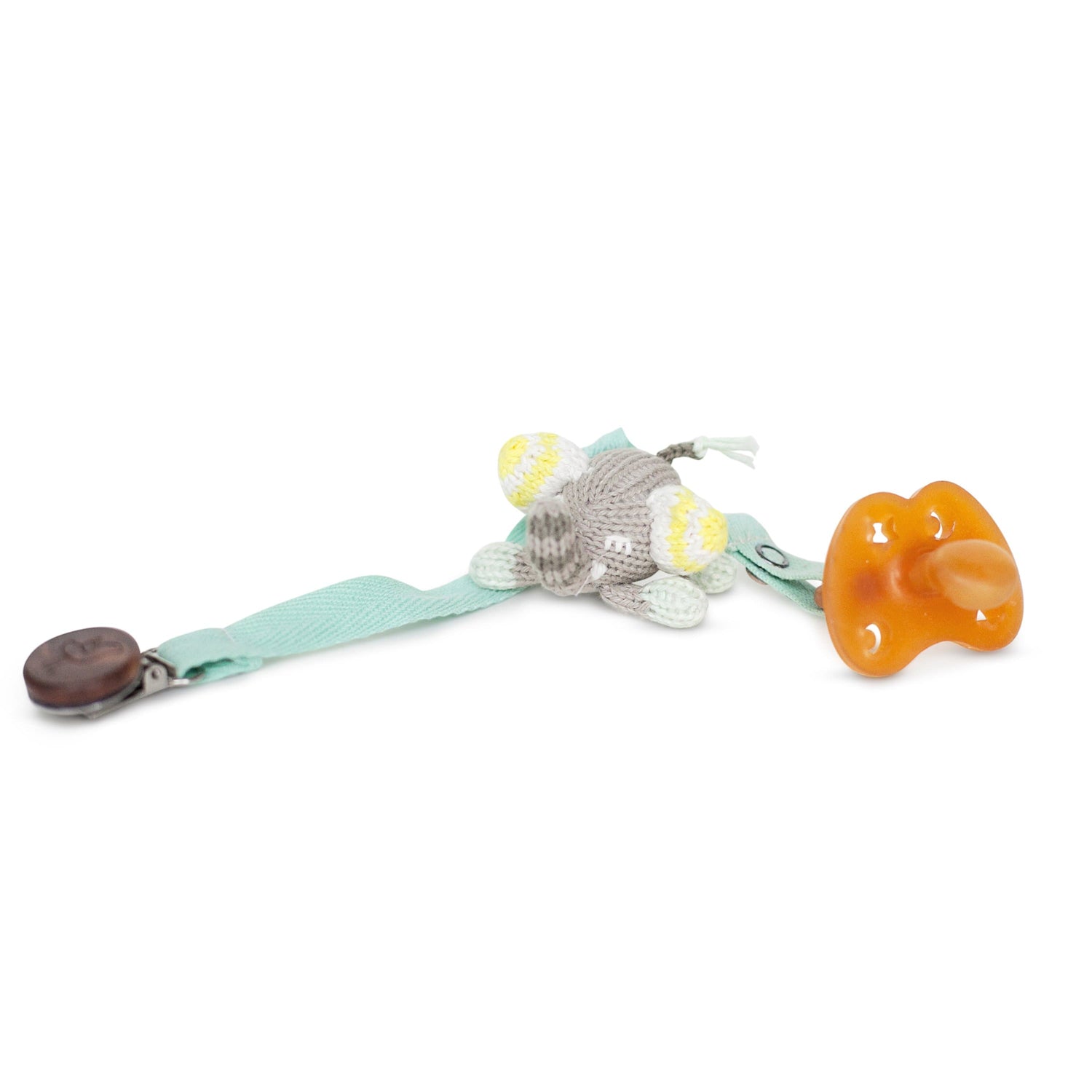 Baby pacifier holder | piper the elephant finn + emma