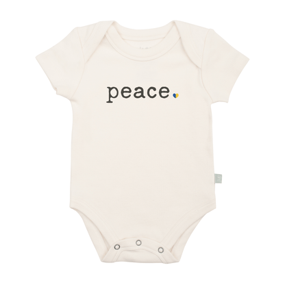 Baby graphic bodysuit | peace Finn + Emma