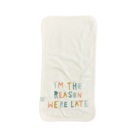 Baby burp cloth | reason we are late finn + emma