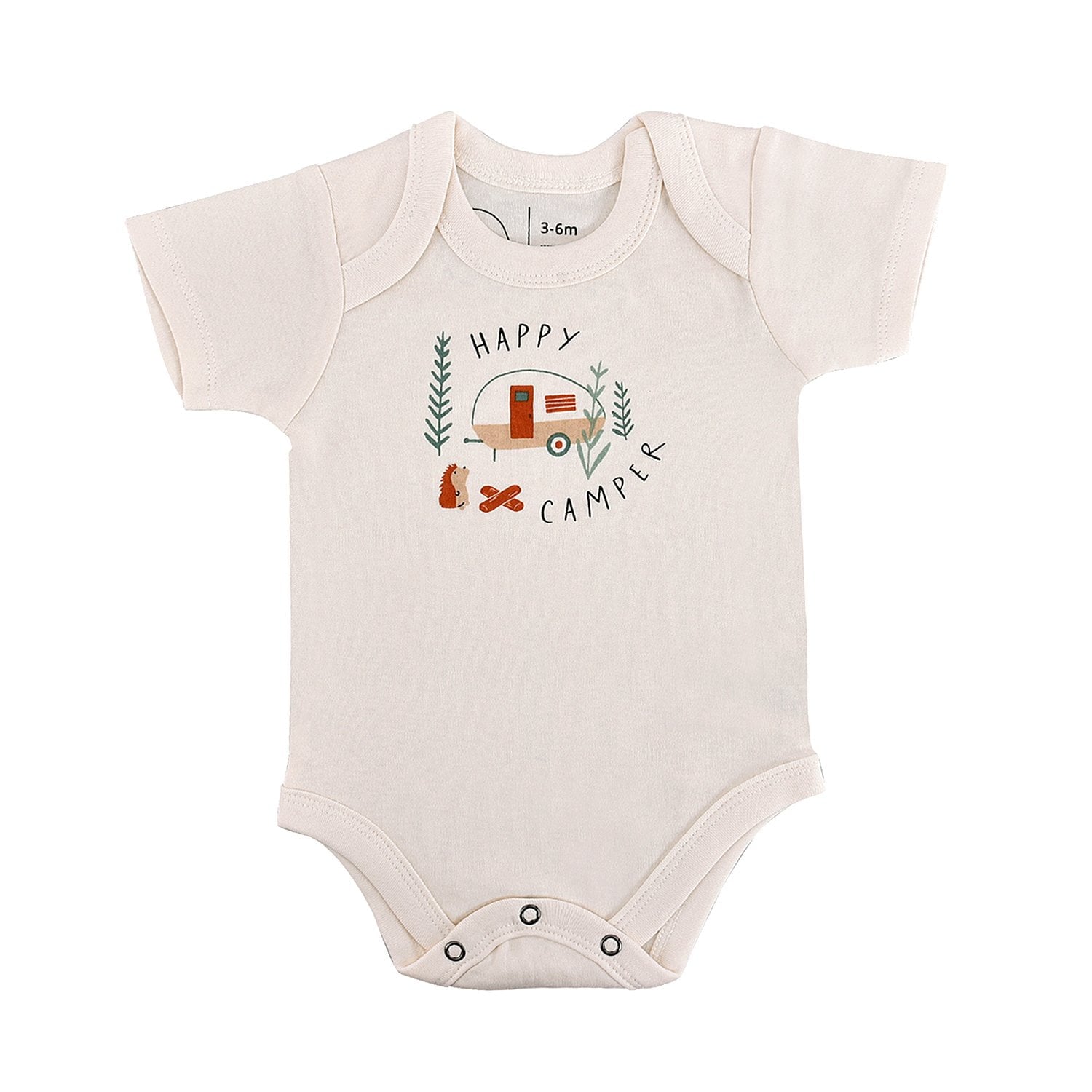 Baby graphic bodysuit | happy camper finn + emma