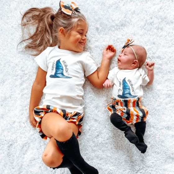 Baby graphic bodysuit | my first halloween hat finn + emma