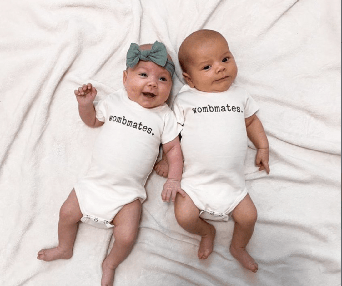 Baby graphic bodysuit | wombmates finn + emma