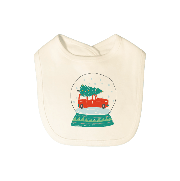 Baby graphic bib | snow globe finn + emma