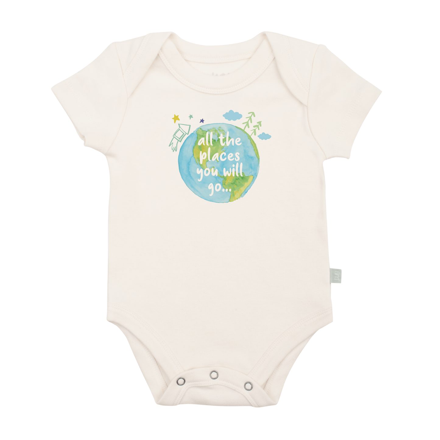 Baby graphic bodysuit | places you will go finn + emma