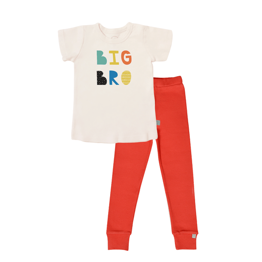 Baby short sleeve pajama set | big bro watermelon finn + emma