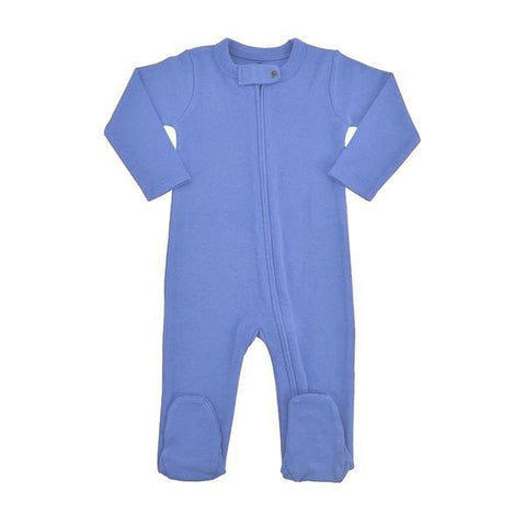 Baby footie |  periwinkle blue Finn + Emma