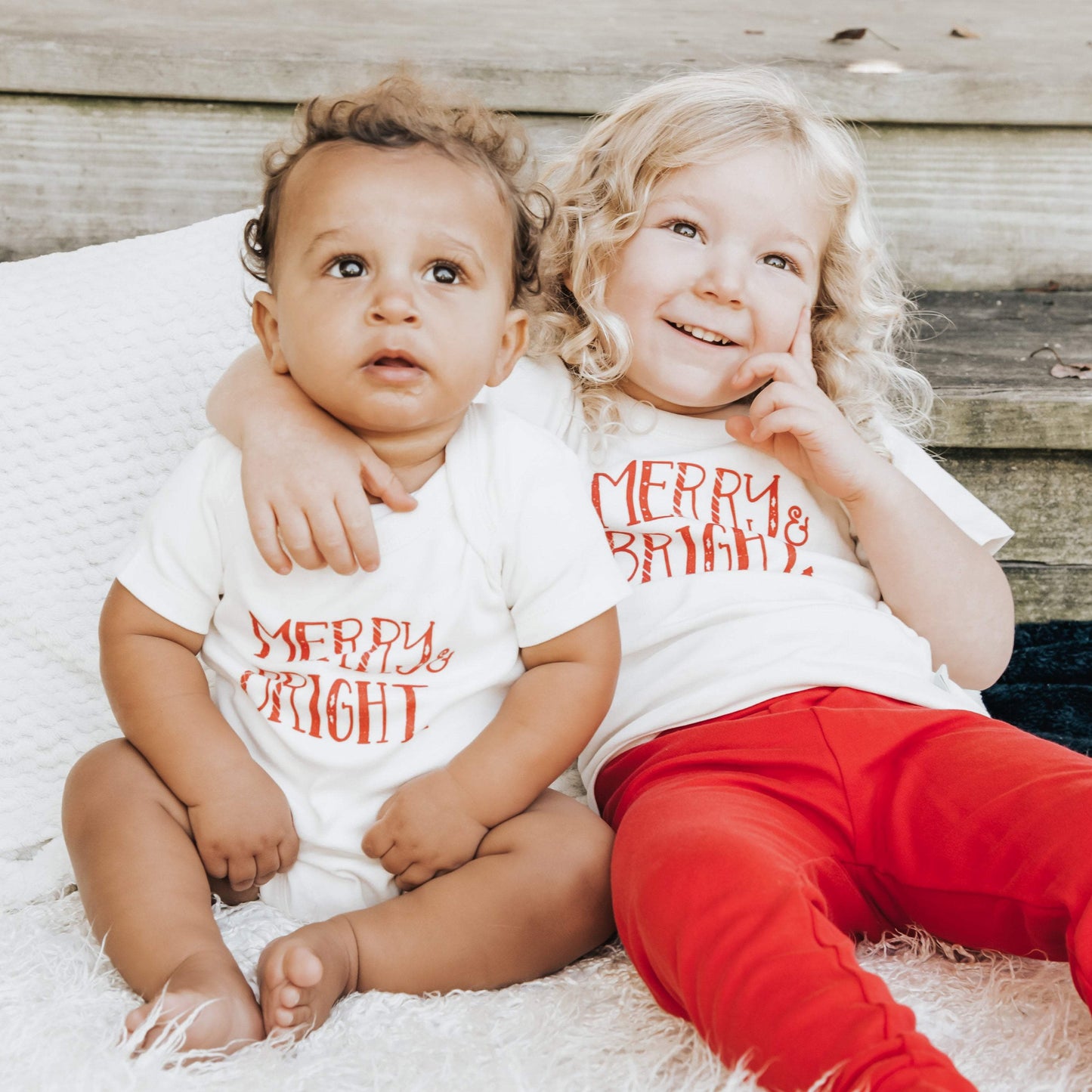 Baby graphic bodysuit | merry & bright finn + emma