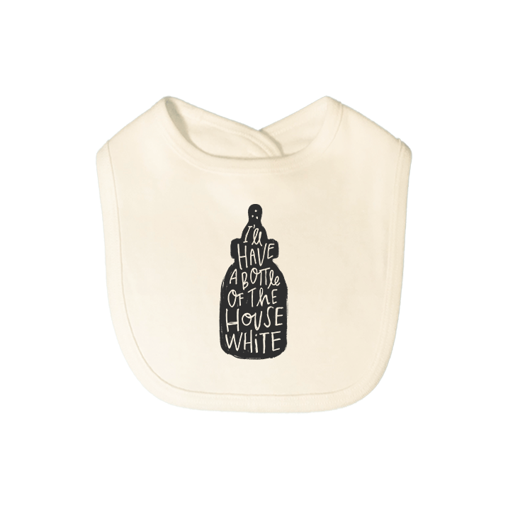 Baby graphic bib | house white finn + emma