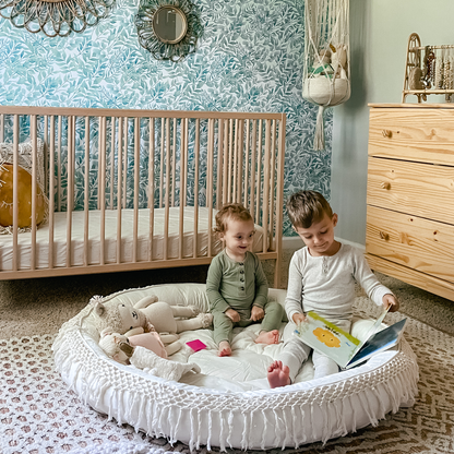 Baby Macrame Round Play Mat & Play Gym Bundle finn + emma