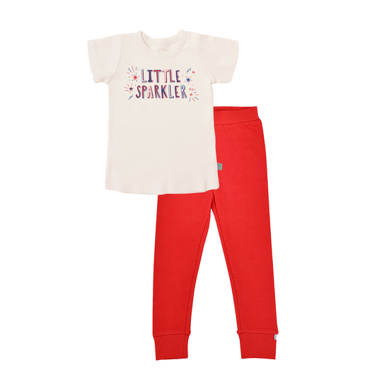 Baby short sleeve pajama set | little sparkler finn + emma