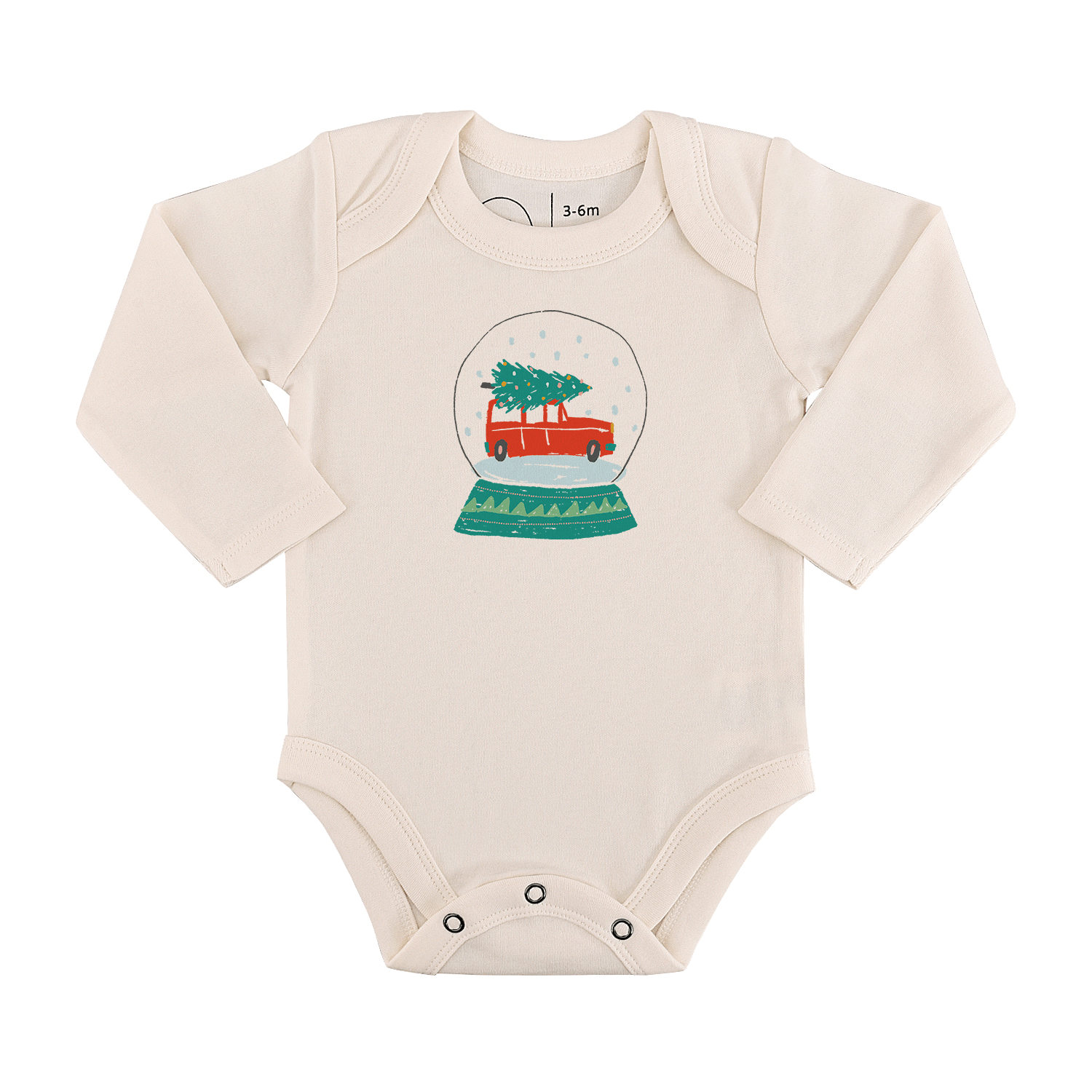 Baby long sleeve graphic bodysuit | snow globe finn + emma