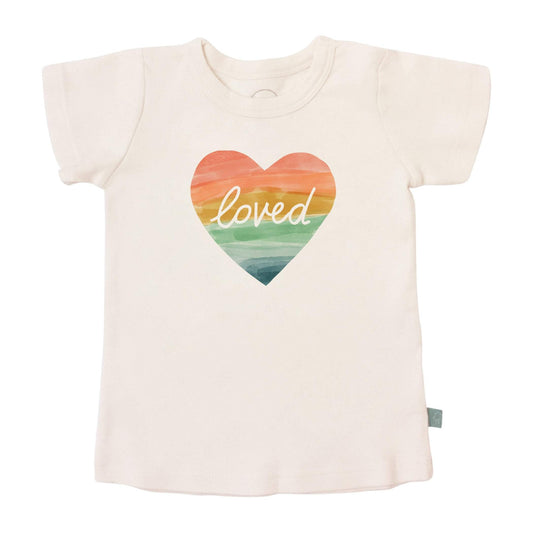 Baby graphic tee | loved rainbow heart finn + emma