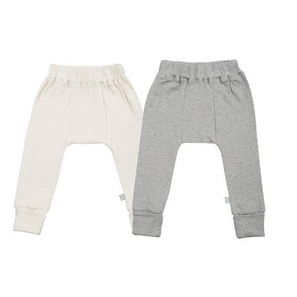 Baby 2 pc. pants set | ivory & heather grey finn + emma