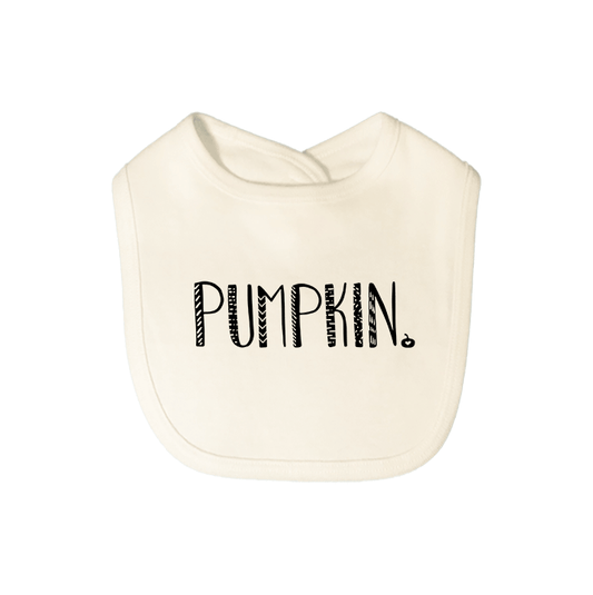 Baby graphic bib | pumpkin finn + emma