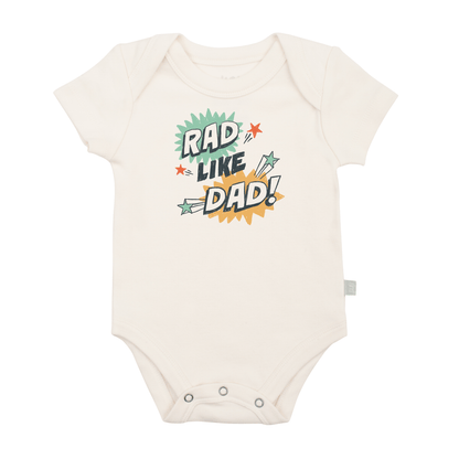 Baby graphic bodysuit | rad like dad explosion Finn + Emma