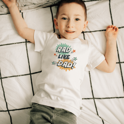 Baby graphic tee | rad like dad explosion finn + emma